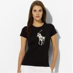 t-shirt 2014 femmes polo populaire autour cou mode pas cher blanc noir